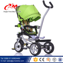 En gros bébé tricycle gonflable air roue / 360 degrés rotatif kid trike / CE approuvé tricycle de transporteur de bébé